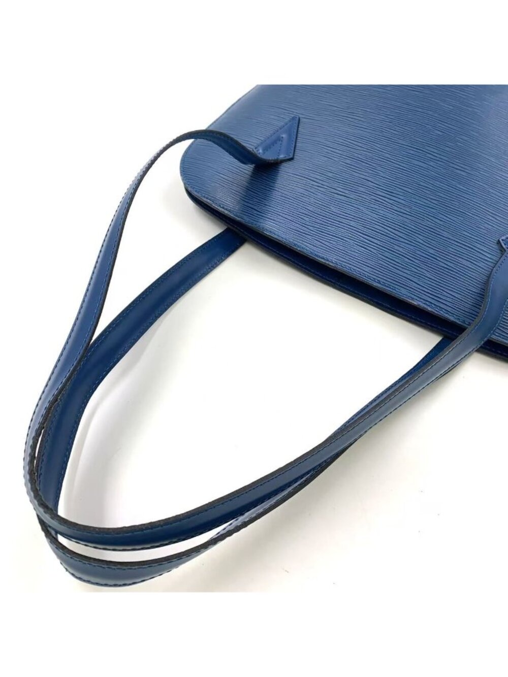 Louis Vuitton Sac Epi Toledo Blue Leather Tote Gold - Picture 5 of 15
